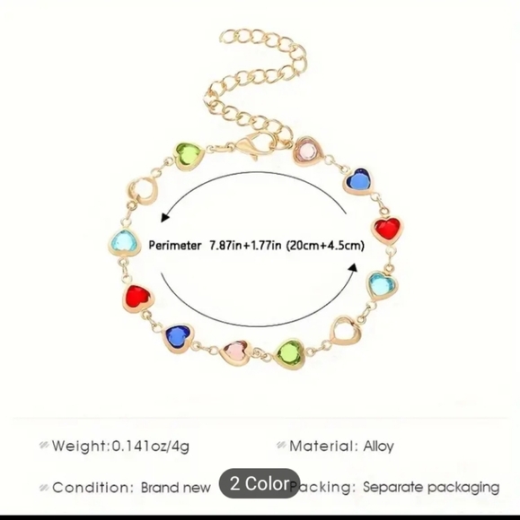 Goldtone Heart bracelet - Picture 3 of 4